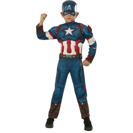 Disfraz de Capitan America Deluxe Infantil - Disfraces de Capitan America