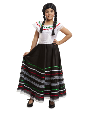 Disfraz de Mejicana Negra Infantil - Disfraces Mexicanos