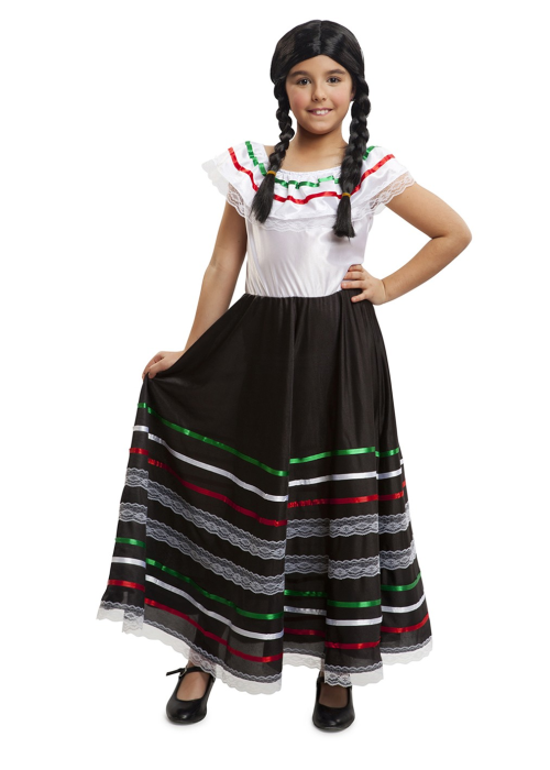 Disfraz de Mejicana Negra Infantil - Disfraces Mexicanos