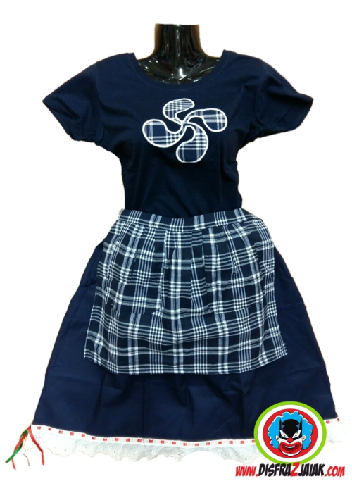 Conjunto Arrantzale Azul Cuadros Infantil - Trajes Arrantzale Niña