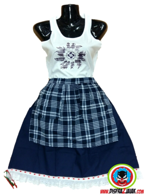 Conjunto Arrantzale Eguzkilore Cuadros - Trajes Arrantzale Mujer