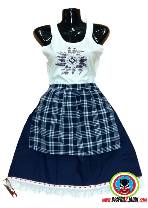 Conjunto Arrantzale Eguzkilore Cuadros - Trajes Arrantzale Mujer