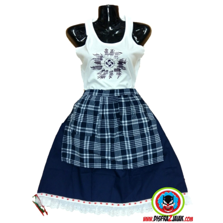Conjunto Arrantzale Eguzkilore Cuadros - Trajes Arrantzale Mujer