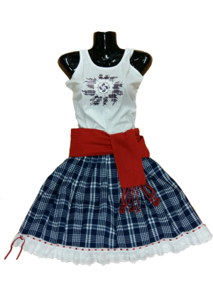 Traje Arrantzale Eguzkilore Cuadros - Trajes Arrantzale Mujer