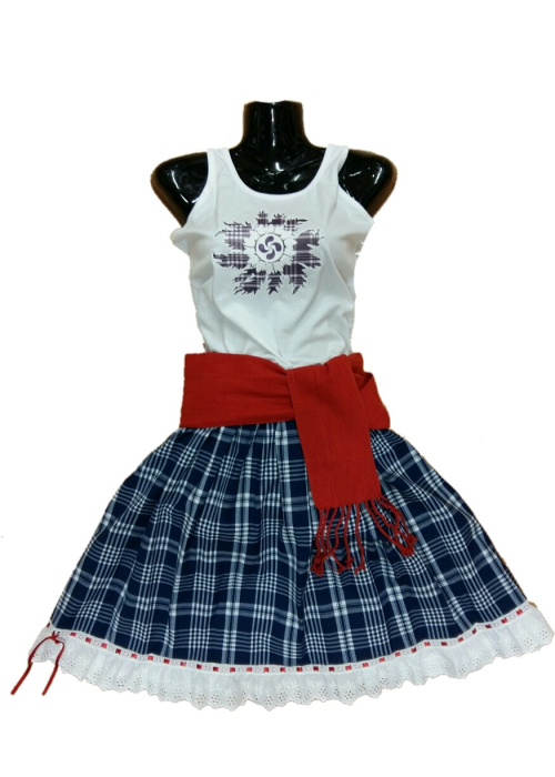 Traje Arrantzale Eguzkilore Cuadros - Trajes Arrantzale Mujer