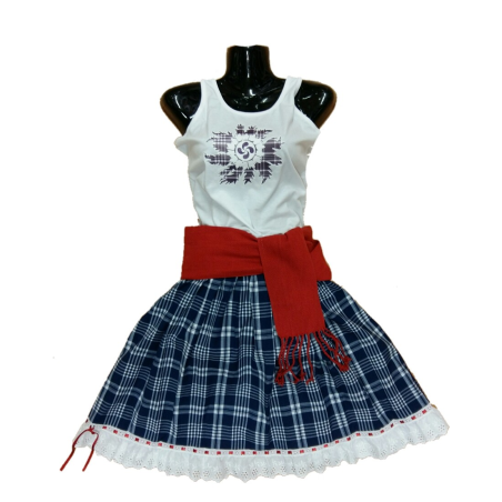Traje Arrantzale Eguzkilore Cuadros - Trajes Arrantzale Mujer