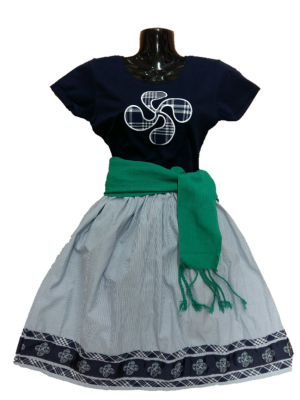 Traje arrantzale mil rayas azul - Trajes Arrantzale Mujer