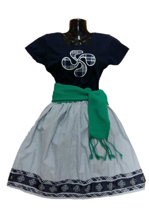Traje arrantzale mil rayas azul - Trajes Arrantzale Mujer