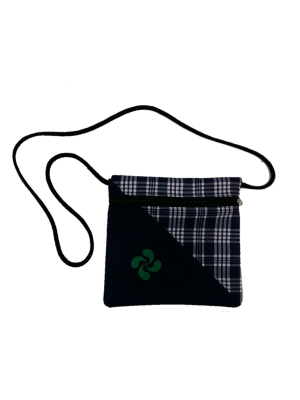 Bolso Cuadros Liso con Lauburu - Bolsos, Mochilas y Complementos