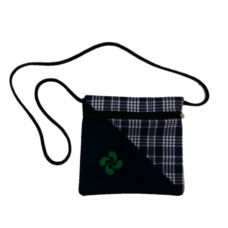 Bolso Cuadros Liso con Lauburu - Bolsos, Mochilas y Complementos