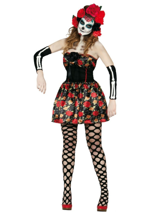 Disfraz de Catrina Flores - Disfraces de Halloween y Terror