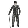 Suit Stripes Bones