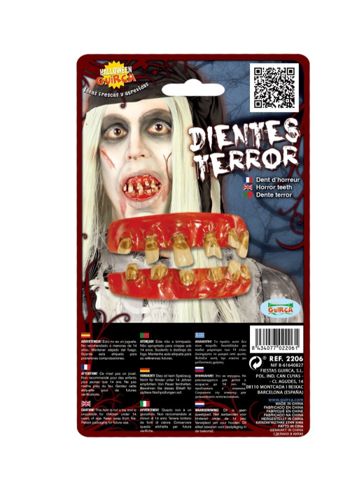 Dientes de Zombie - Complementos Halloween y Terror