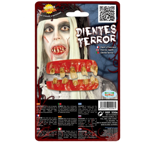Dientes de Zombie - Complementos Halloween y Terror