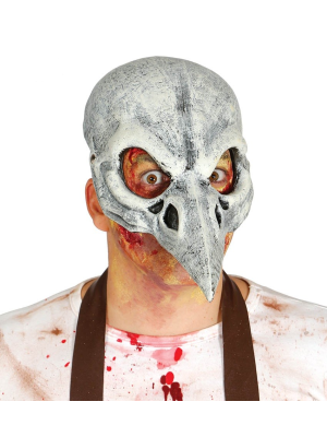 Medio Craneo de Pajaro de Latex - Complementos Halloween y Terror