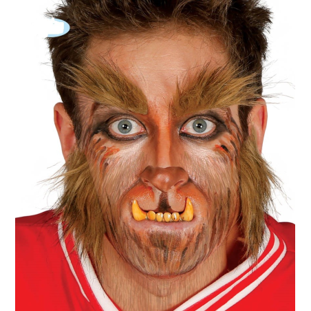 Patillas y Cejas Hombre Lobo - Complementos Halloween y Terror