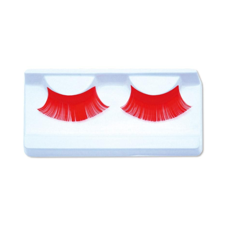 Pestañas Jumbo rojas - Maquillaje y Caracterizacion