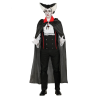 Capa de Vampiro Negra Cuello Rojo de 140cm -  Complementos Disfraces Halloween