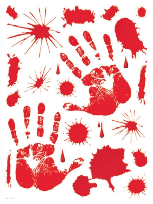 Set de Adhesivos de Sangre - Cuadros, Siluetas y Posters