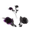 Rosa 40cm Purpurina - Decoracion Halloween