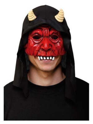 Mascara de Demonio con Capucha sin Barbilla - Mascaras y Antifaces