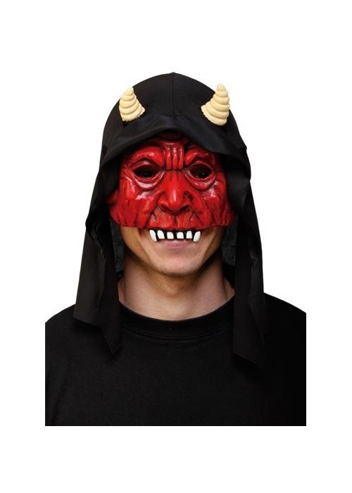 Mascara de Demonio con Capucha sin Barbilla - Mascaras y Antifaces