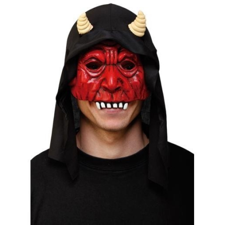 Mascara de Demonio con Capucha sin Barbilla - Mascaras y Antifaces