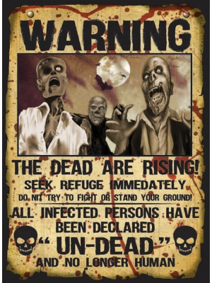 Letreros Warning 2 unid - Cuadros, Siluetas y Posters
