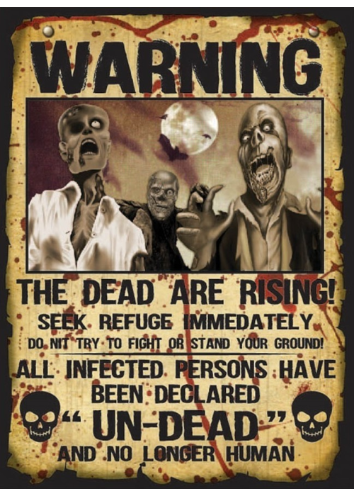 Letreros Warning 2 unid - Cuadros, Siluetas y Posters