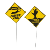 Señal de Peligro para Halloween - Cuadros, Siluetas y Posters