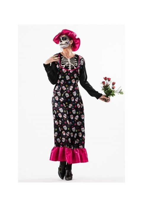 Disfraz de Catrina Largo - Disfraces Mexicanos