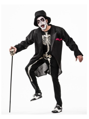 Disfraz de Catrino con Frac para Hombre - Disfraces Halloween Esqueletos