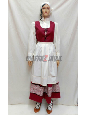 Comprar Conjunto Casera Flores Granate Corpiño - Trajes Neska o Baserritarra Mujer