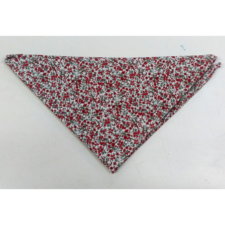 Mocador de Flors de color Vermell i Gris