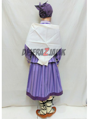 Conjunto Casera Raya Fina Morada - Trajes Neska - Baserritarra Niña