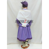 Conjunto Casera Raya Fina Morada - Trajes Neska - Baserritarra Niña