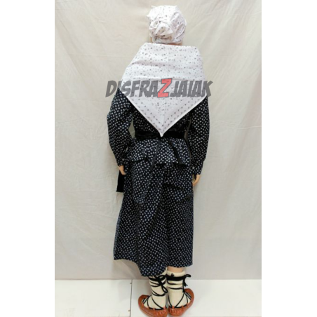 Conjunto Casera Infantil Flores Negro - Trajes Neska - Baserritarra Niña
