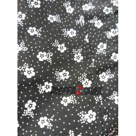 Conjunto Casera Infantil Flores Negro - Trajes Neska - Baserritarra Niña