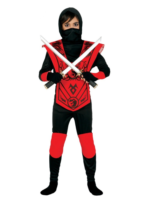 Vestit de Ninja Negre i Vermell Nen