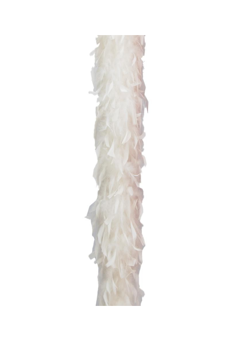 Boa de plumas, blanca, 180 cm