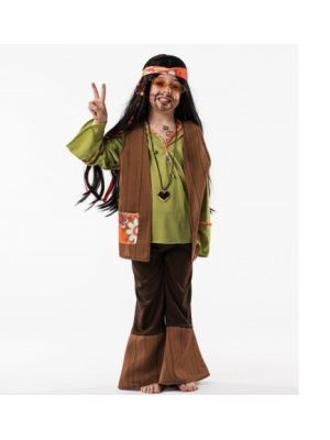 Comprar DIsfraz de Hippie Verde Infantil - Disfraces años 60-70 (Hippies)