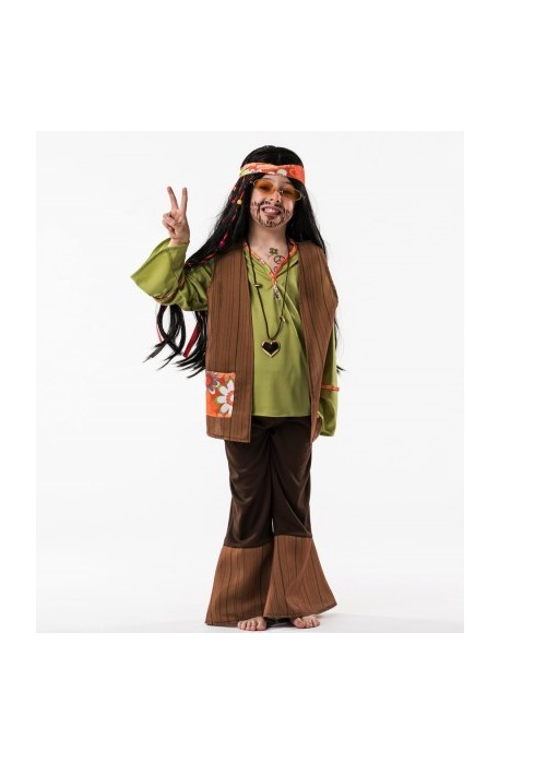 DIsfraz de Hippie Verde Infantil - Disfraces años 60-70 (Hippies)