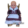 Conjunto Casera de Flores Granate Bebe - Trajes Vascos Bebe