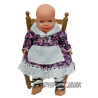 Conjunto Casera de Flores Morado Bebe - Trajes Vascos Bebe