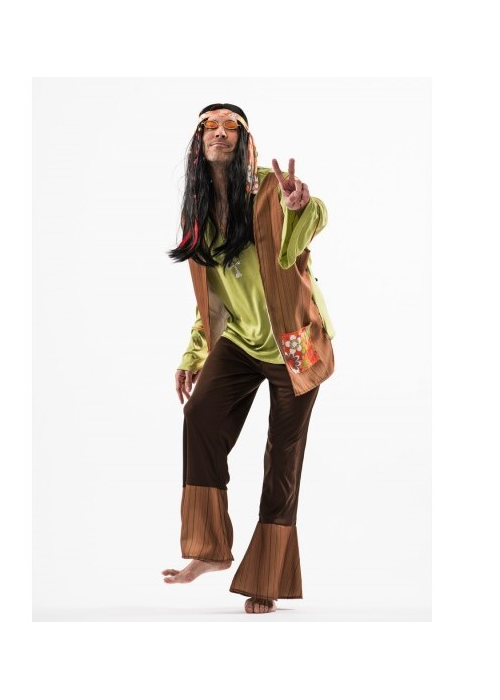Disfraz de Hippie Verde - Disfraces años 60-70 (Hippies)