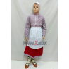 Conjunto Casera Infantil Granate Oscuro Laida - Trajes Neska - Baserritarra Niña
