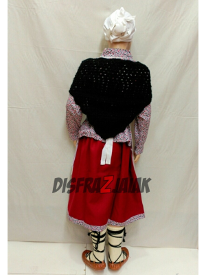 Conjunto Casera Infantil Granate Oscuro Laida - Trajes Neska - Baserritarra Niña
