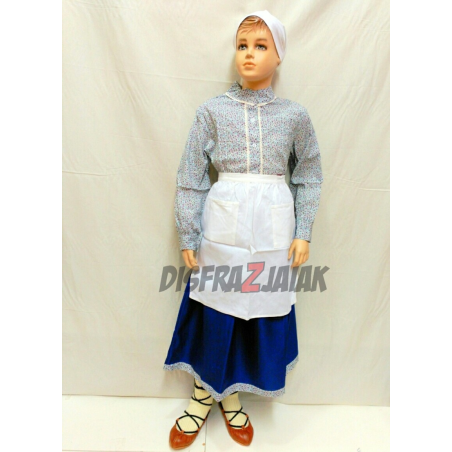 Conjunto Casera Infantil Azul Oscuro Laida - Trajes Neska - Baserritarra Niña