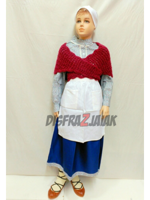Conjunto Casera Infantil Azul Oscuro Laida - Trajes Neska - Baserritarra Niña
