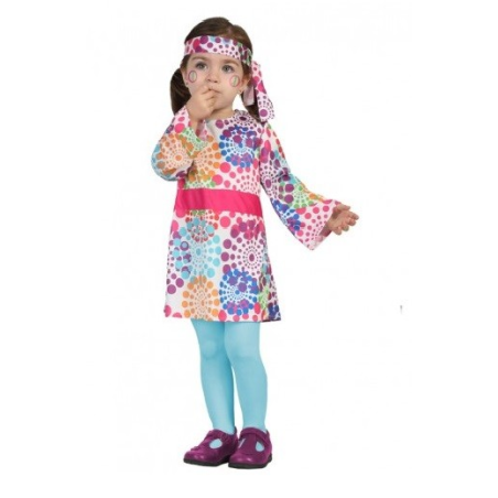 Disfraz de Hippie Vestido Bebe - Disfraces años 60-70 (Hippies)